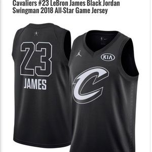 Nike Lebron James Kia All Star Black Basketball Jersey Cavs Lakers NBA